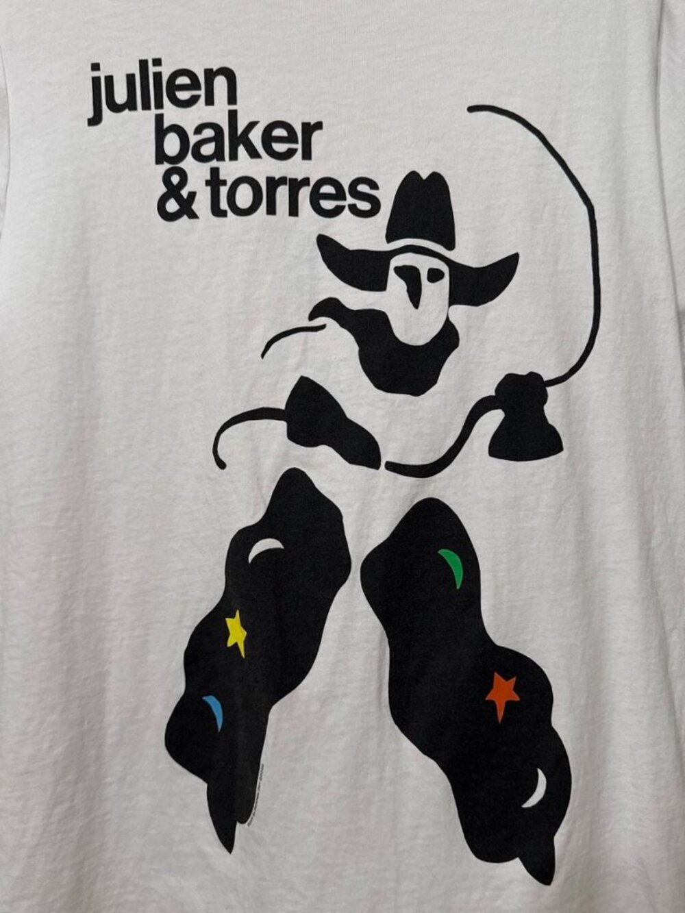 Julien Baker and Torres white tour t-shirt merch